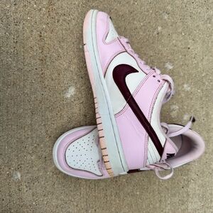 Nike Kids White and Pink Sneakers